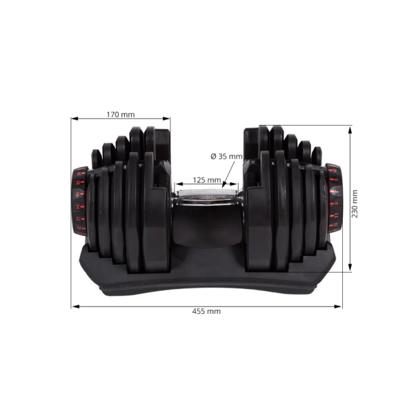Verstellbare Kurzhantel 40 kg