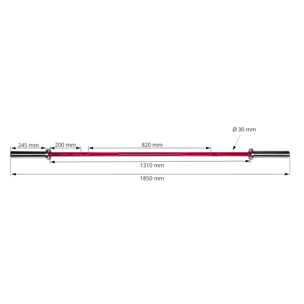 Technik Hantelstange Aluminium 6.8 kg 50 mm